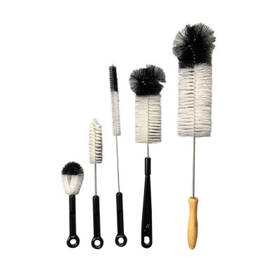 Five piece nylon household long handle glass brush kitchen cleaning brush multi-purpose cup brush